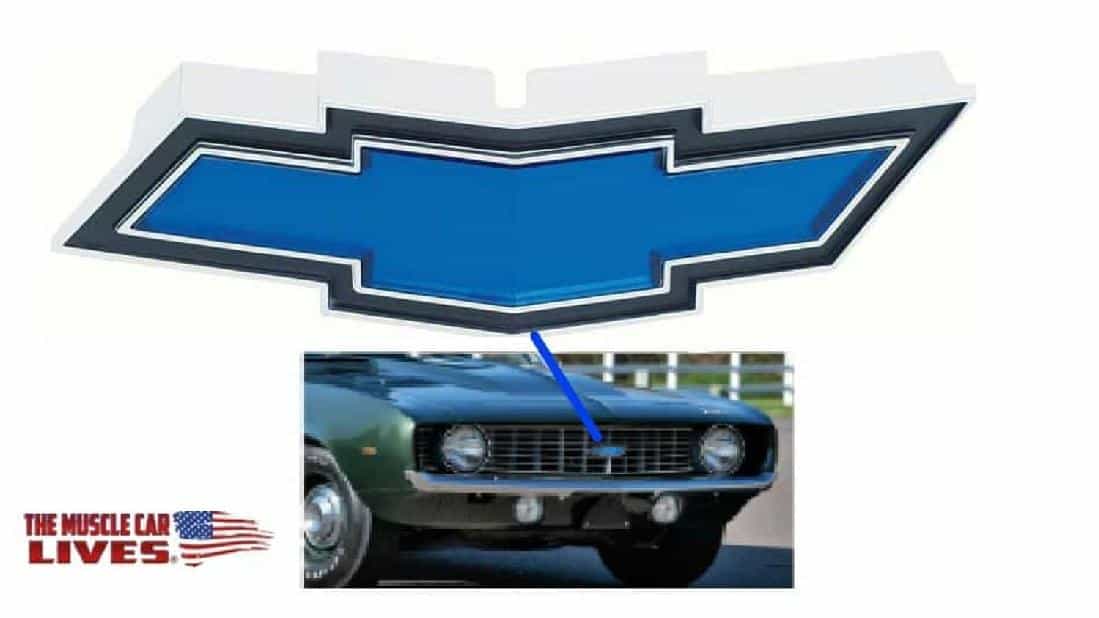 Grille Emblem: Chevy bowtie Camaro 69 Standard